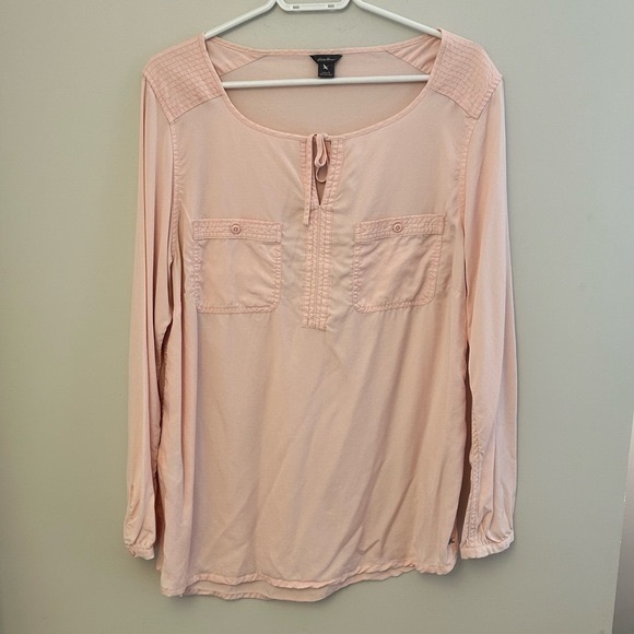 Pale Pink Eddie Bauer Long-sleeved Shirt - Picture 1 of 7
